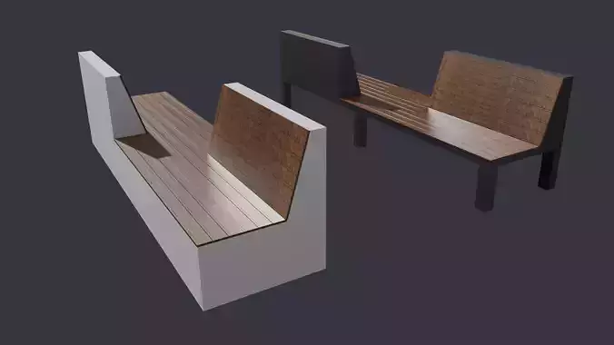 Outdoor park long chairs