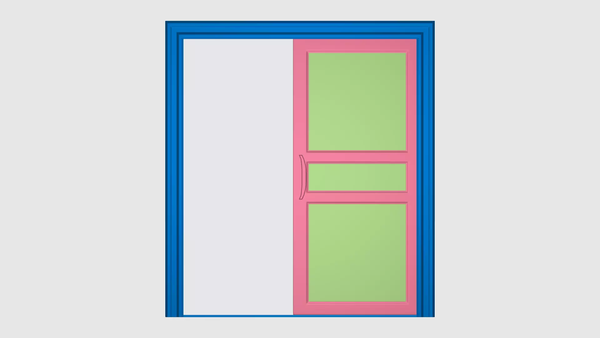 Sliding doubledoor 01 3D model_1