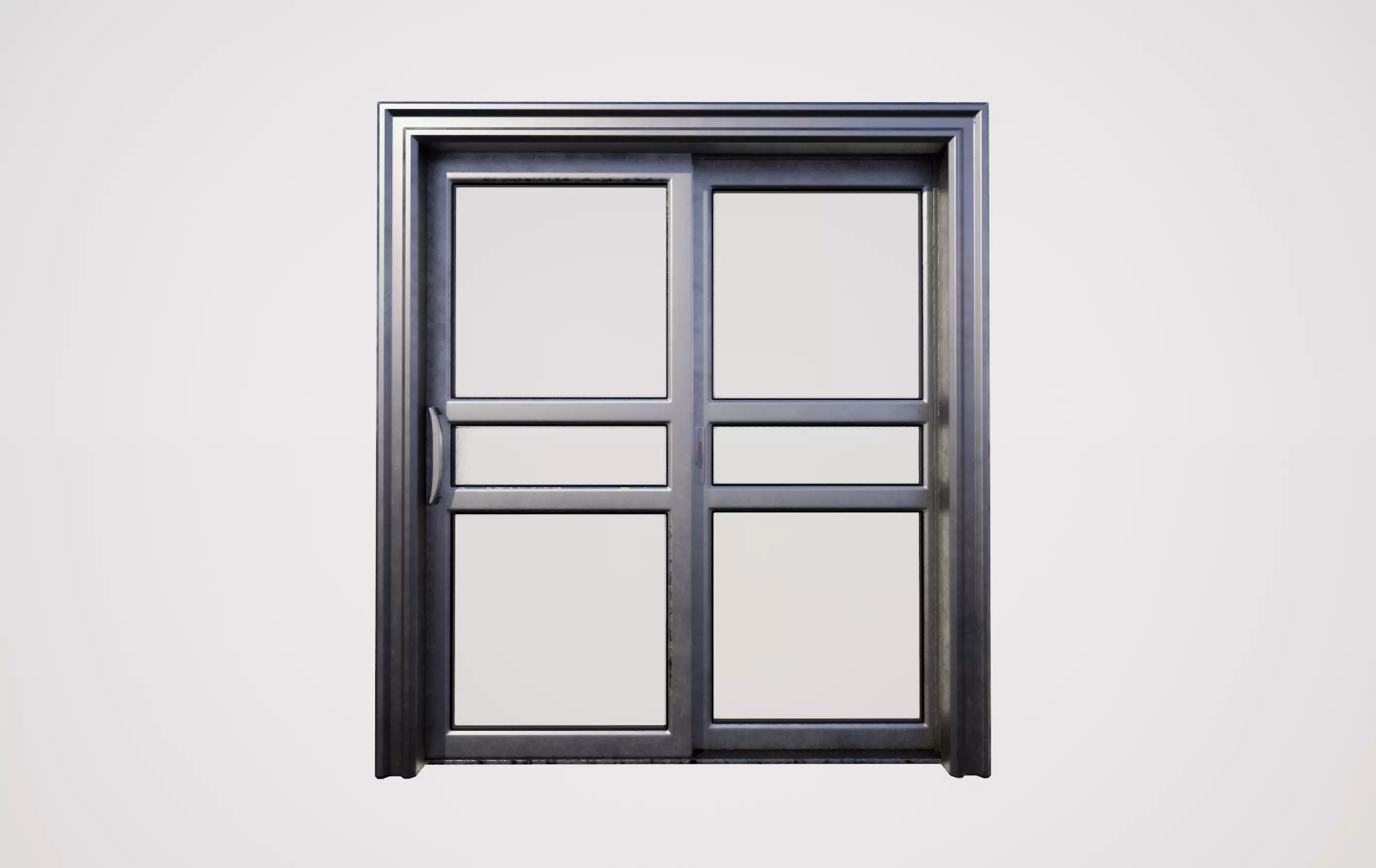 Sliding doubledoor 01 3D model_4