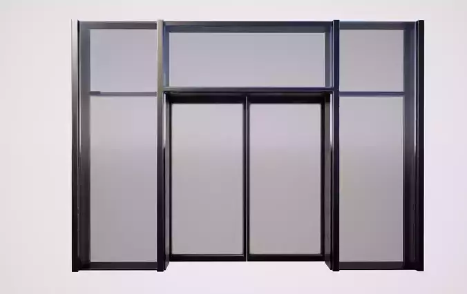 Sliding doubledoor 03 3D model