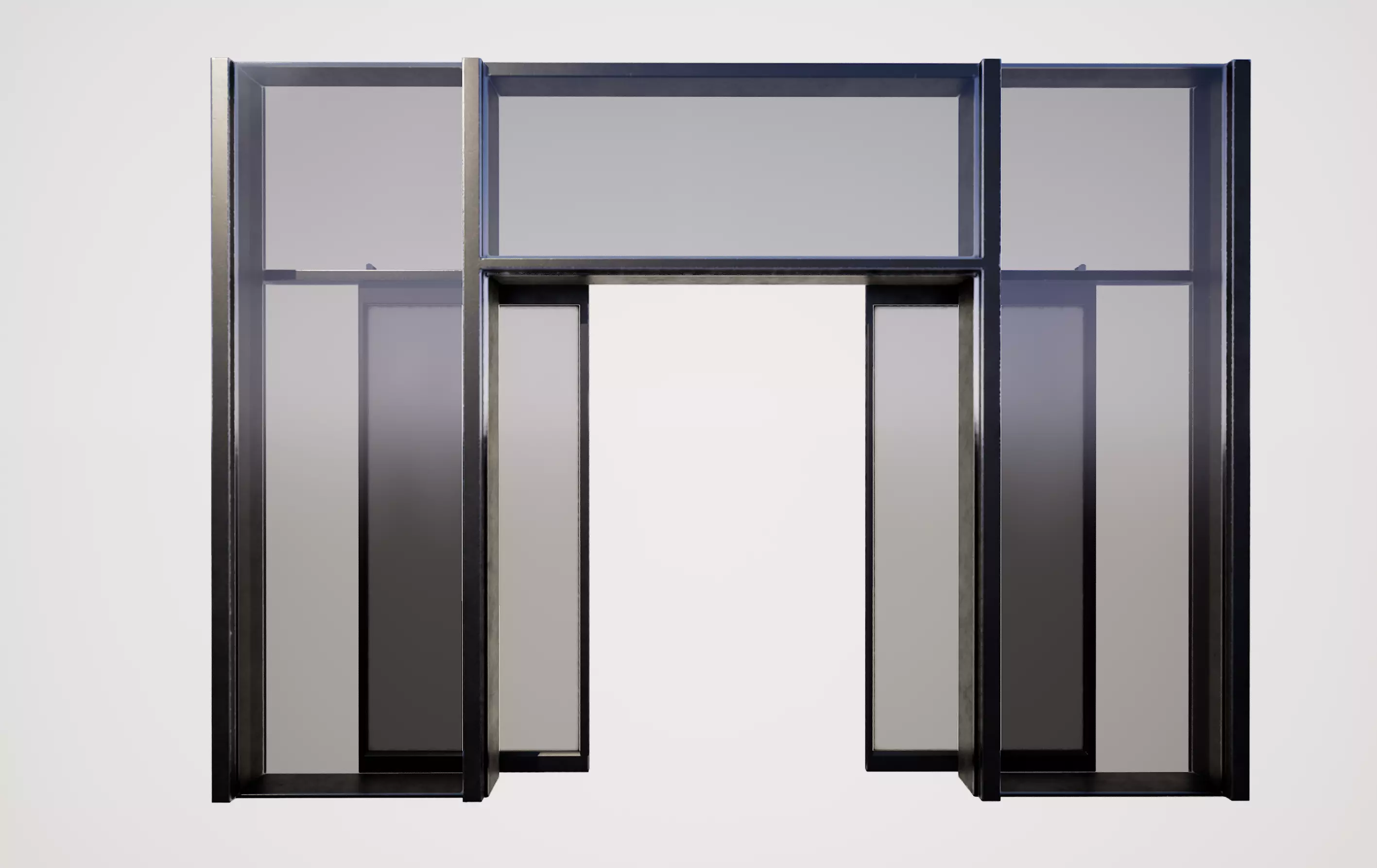 Sliding doubledoor 03 3D model_1