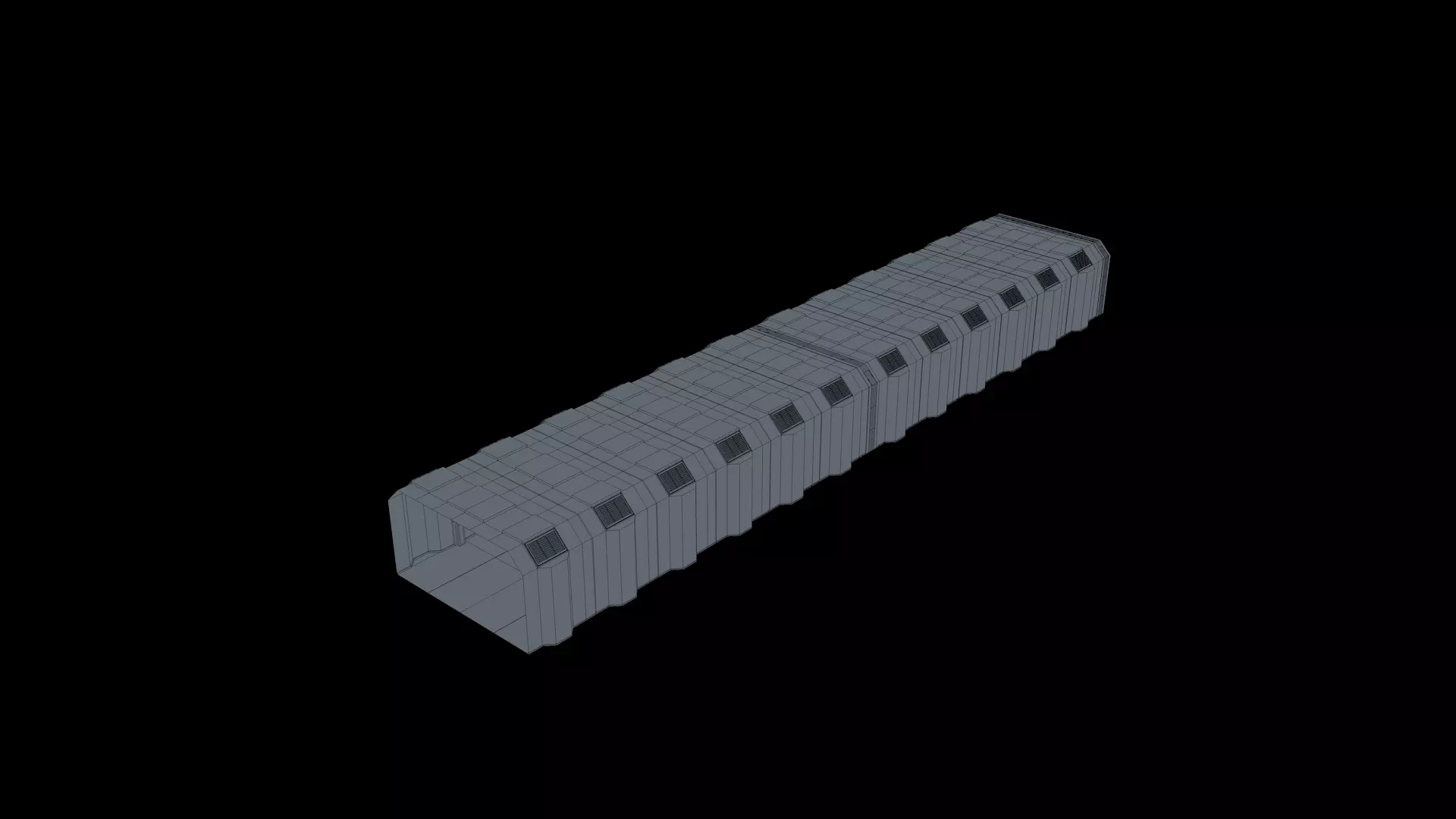 Low Poly Sci Fi Corridor  3D model_13