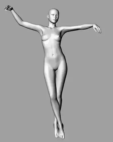 Nude Women Model 3D topless STL model