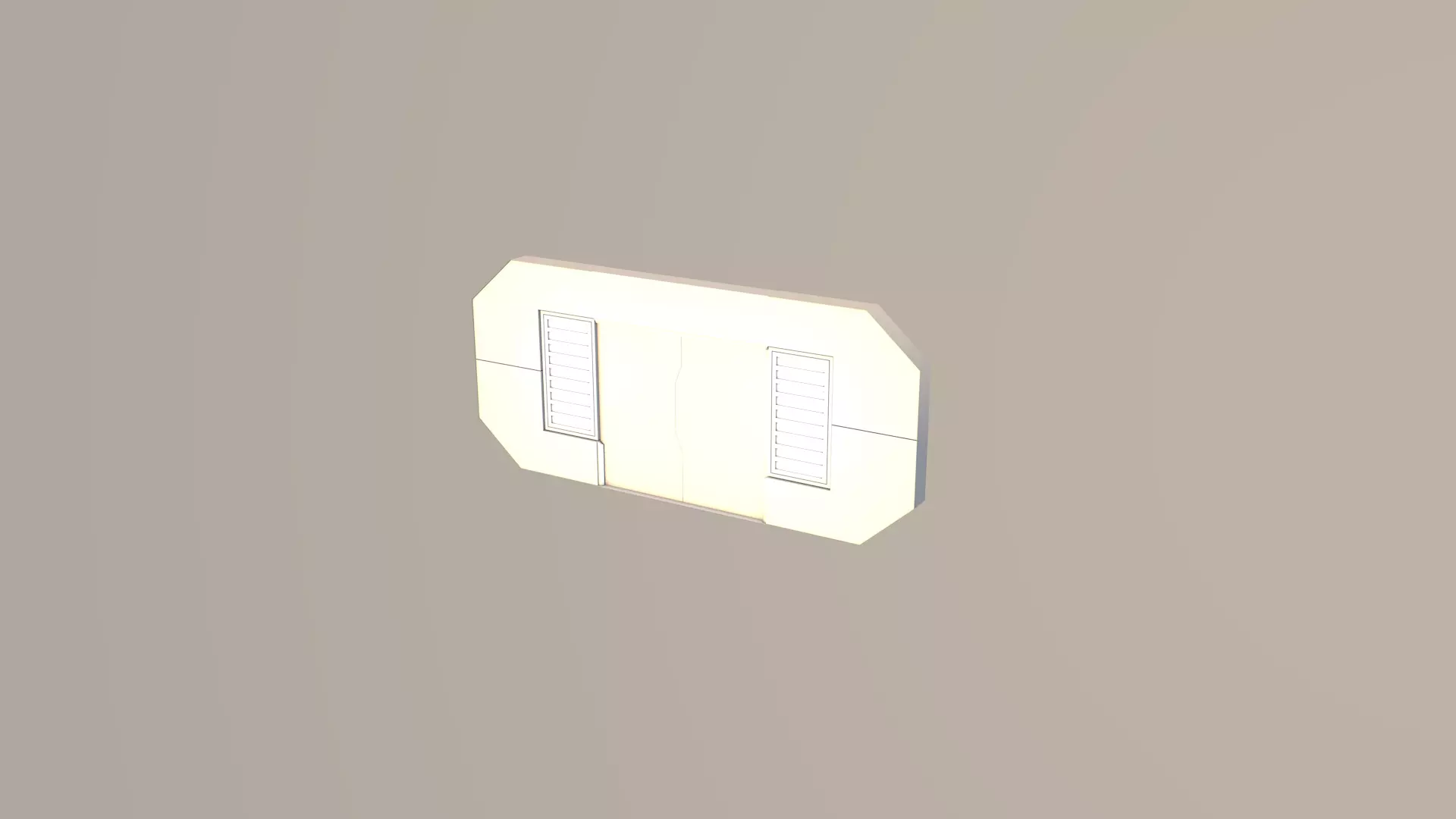 Low Poly Sci Fi Corridor 3D model_7