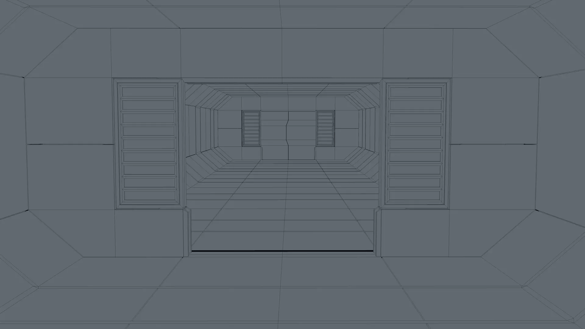 Low Poly Sci Fi Corridor 3D model_11