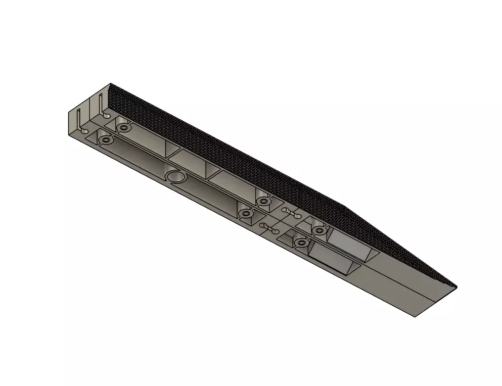 Model Railway Straight Side Platform Brick Base multi Widths 3D print model_14