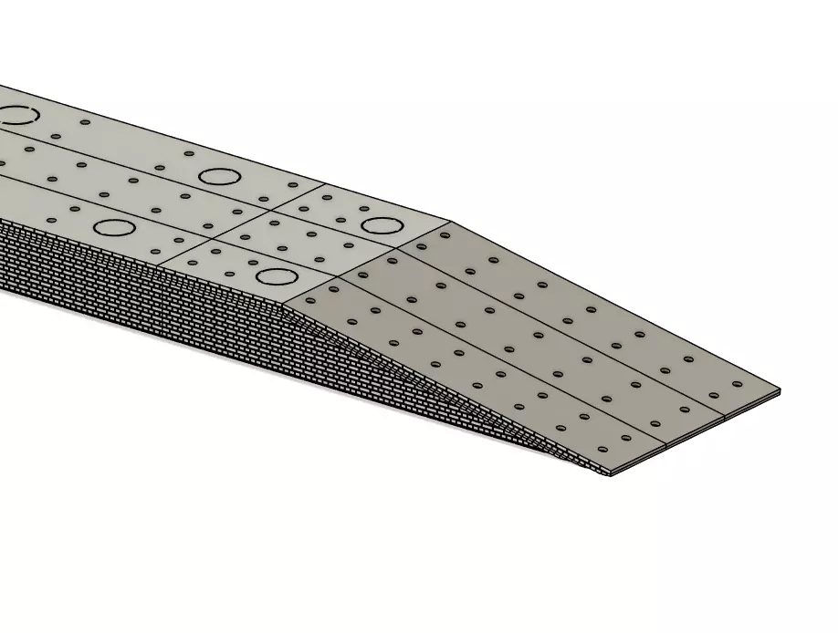 Model Railway Straight Side Platform Brick Base multi Widths 3D print model_5