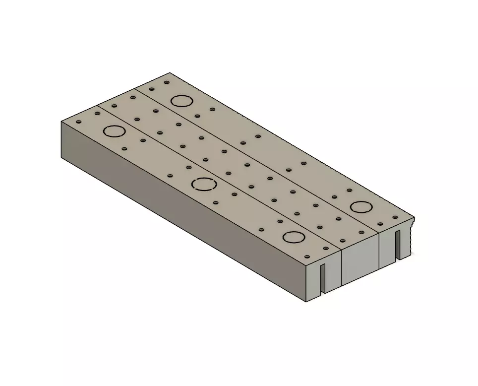 Model Railway Straight Side Platform Brick Base multi Widths 3D print model_12