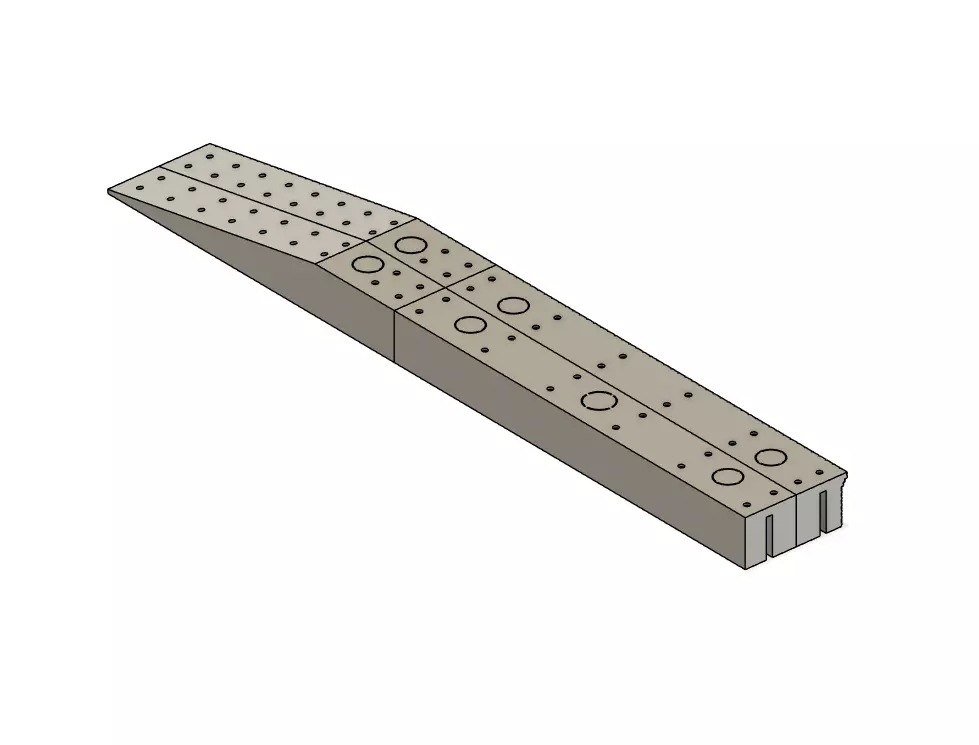 Model Railway Straight Side Platform Brick Base multi Widths 3D print model_13