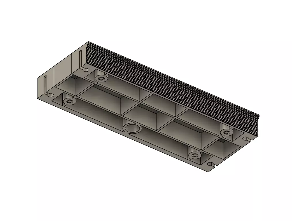 Model Railway Straight Side Platform Brick Base multi Widths 3D print model_10