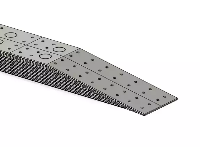 Model Railway Straight Side Platform Brick Base multi Widths 3D print model