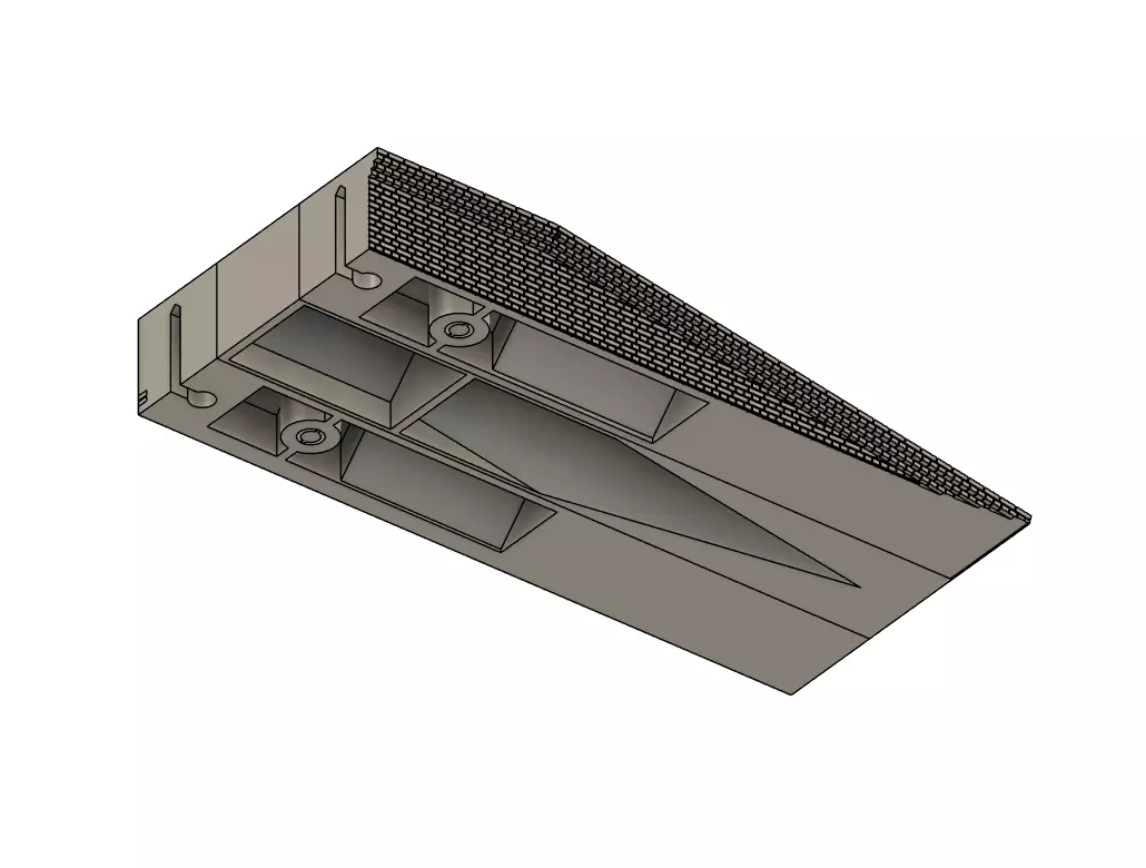 Model Railway Straight Side Platform Brick Base multi Widths 3D print model_9