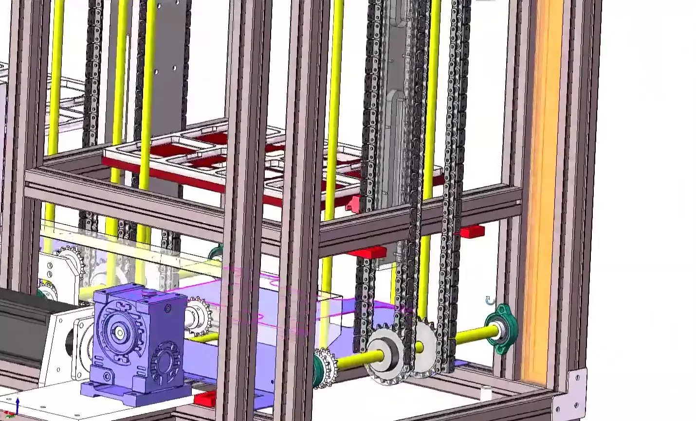 Auto Stocker and Pallet Feeder Receiver Machine-Palletizing Cell 3D model_6