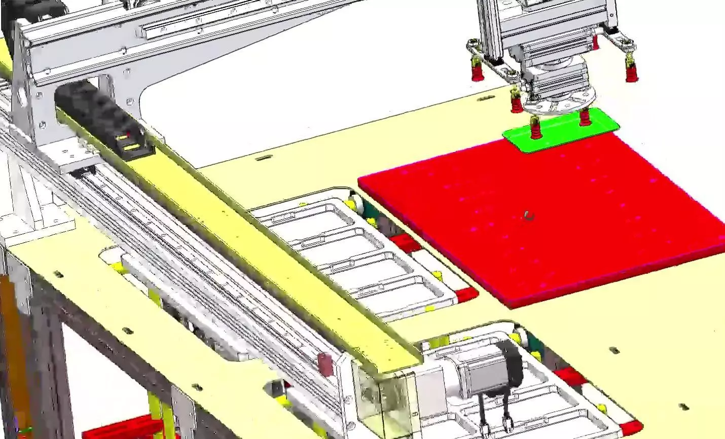 Auto Stocker and Pallet Feeder Receiver Machine-Palletizing Cell 3D model_25