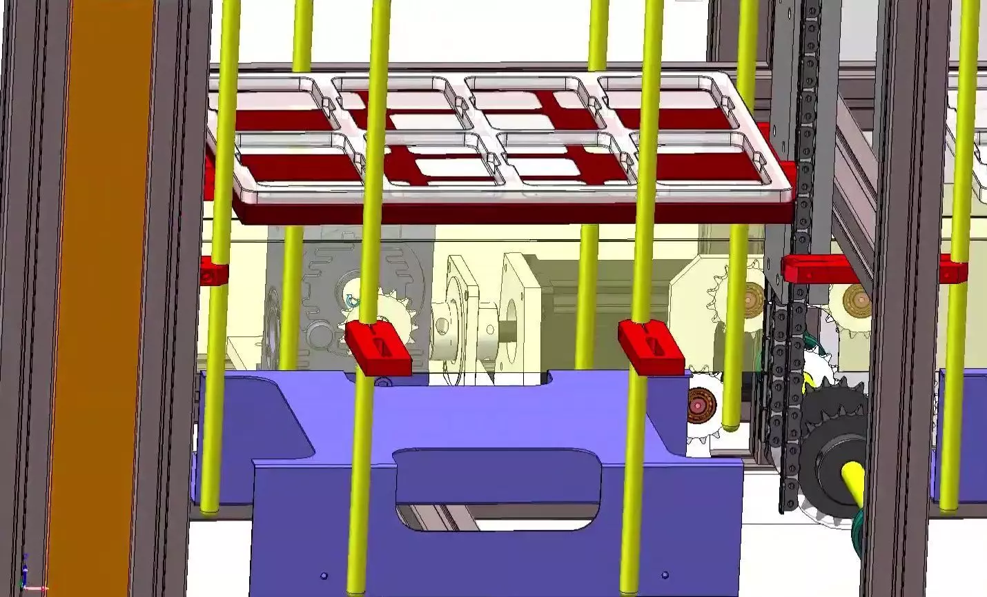 Auto Stocker and Pallet Feeder Receiver Machine-Palletizing Cell 3D model_4