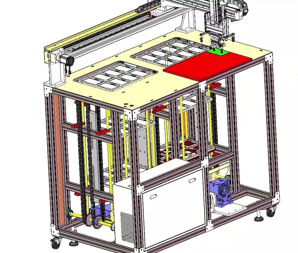 Auto Stocker and Pallet Feeder Receiver Machine-Palletizing Cell 3D model_1