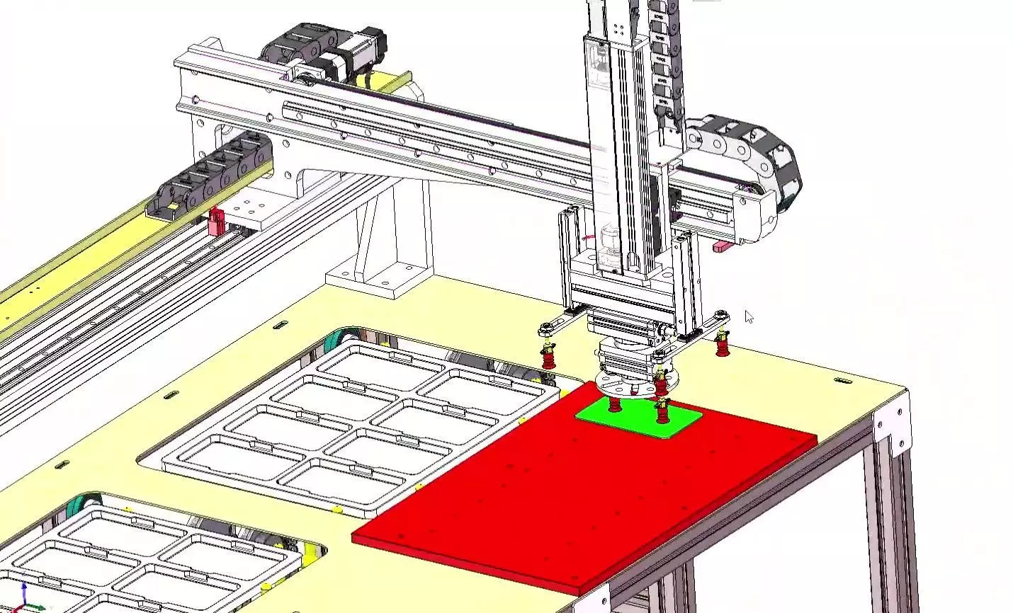 Auto Stocker and Pallet Feeder Receiver Machine-Palletizing Cell 3D model_12