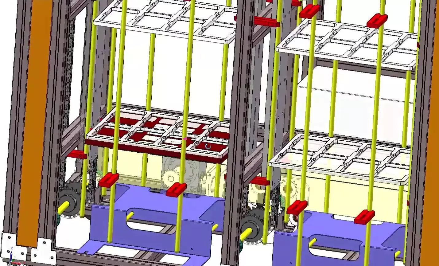 Auto Stocker and Pallet Feeder Receiver Machine-Palletizing Cell 3D model_3