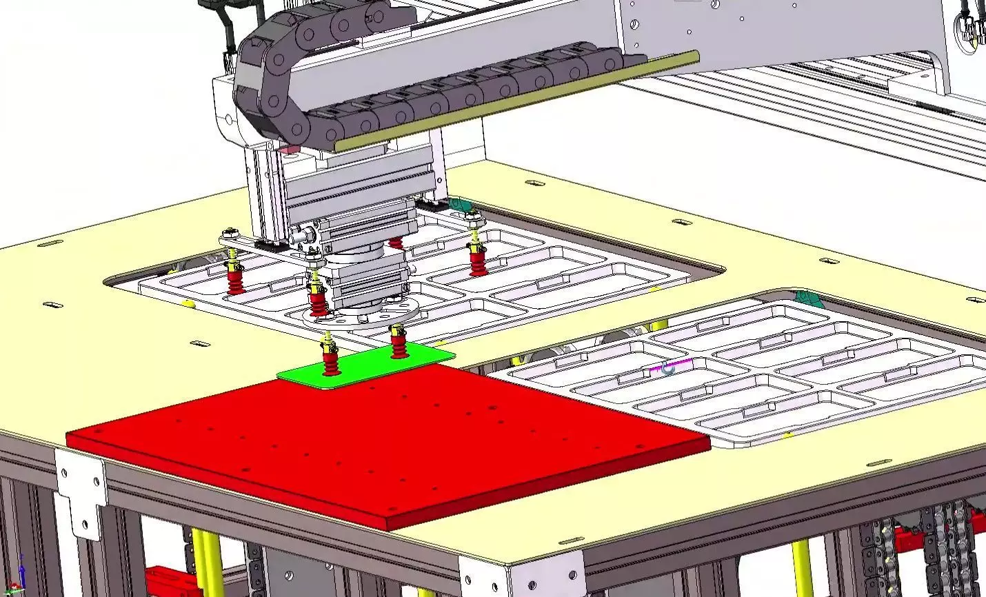 Auto Stocker and Pallet Feeder Receiver Machine-Palletizing Cell 3D model_11