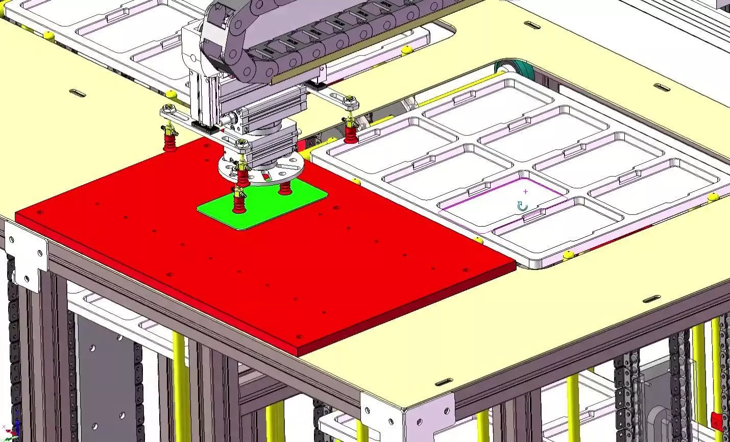 Auto Stocker and Pallet Feeder Receiver Machine-Palletizing Cell 3D model_9