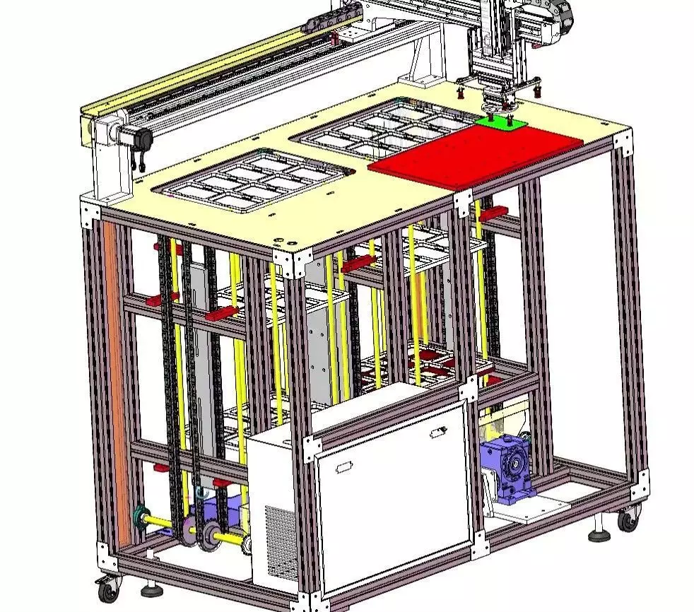 Auto Stocker and Pallet Feeder Receiver Machine-Palletizing Cell 3D model_10