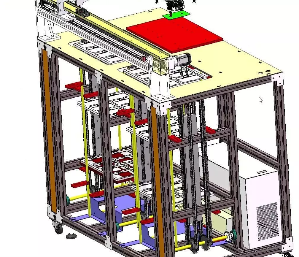 Auto Stocker and Pallet Feeder Receiver Machine-Palletizing Cell 3D model_28