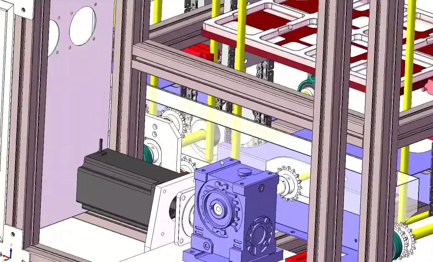 Auto Stocker and Pallet Feeder Receiver Machine-Palletizing Cell 3D model_7