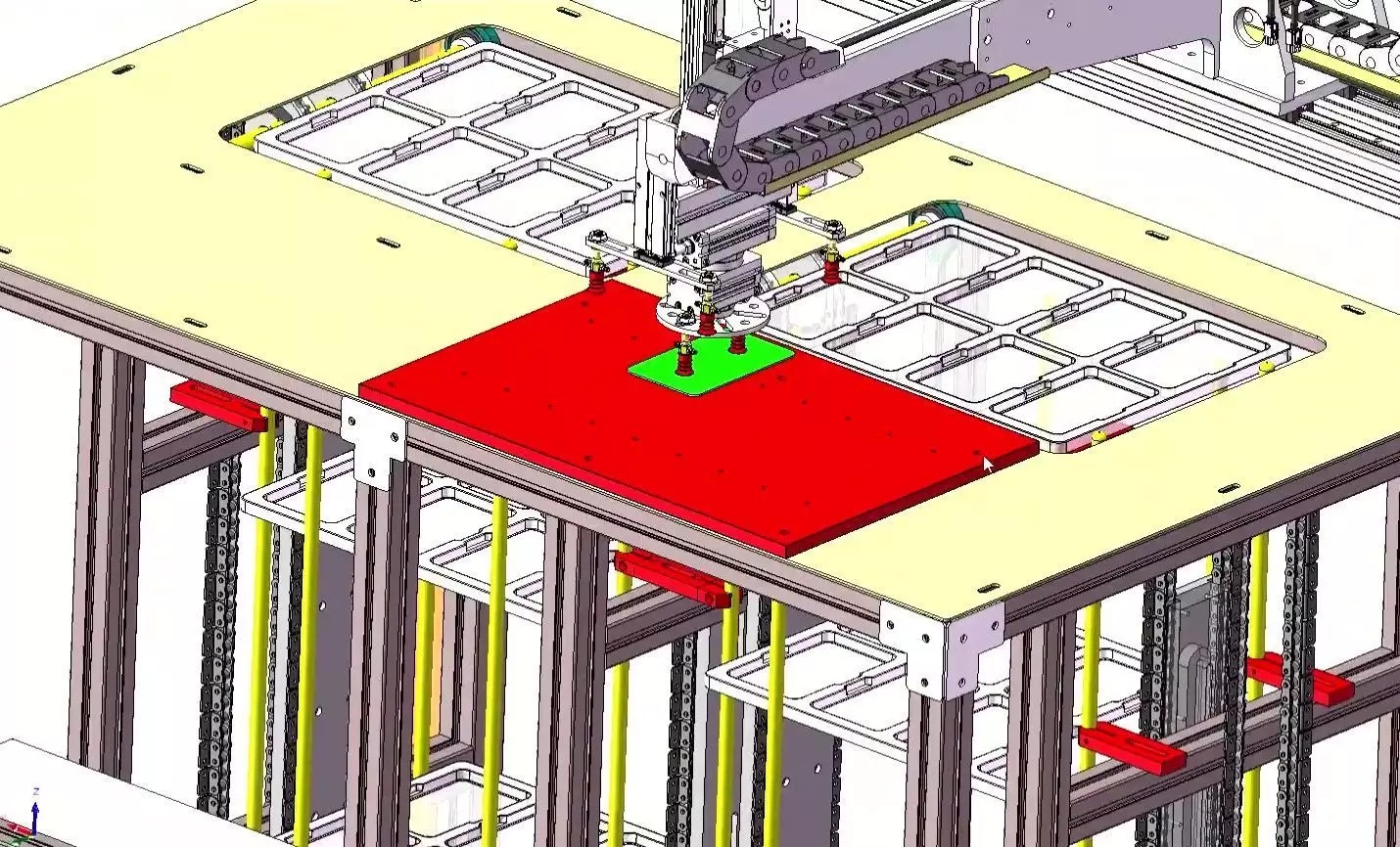 Auto Stocker and Pallet Feeder Receiver Machine-Palletizing Cell 3D model_8