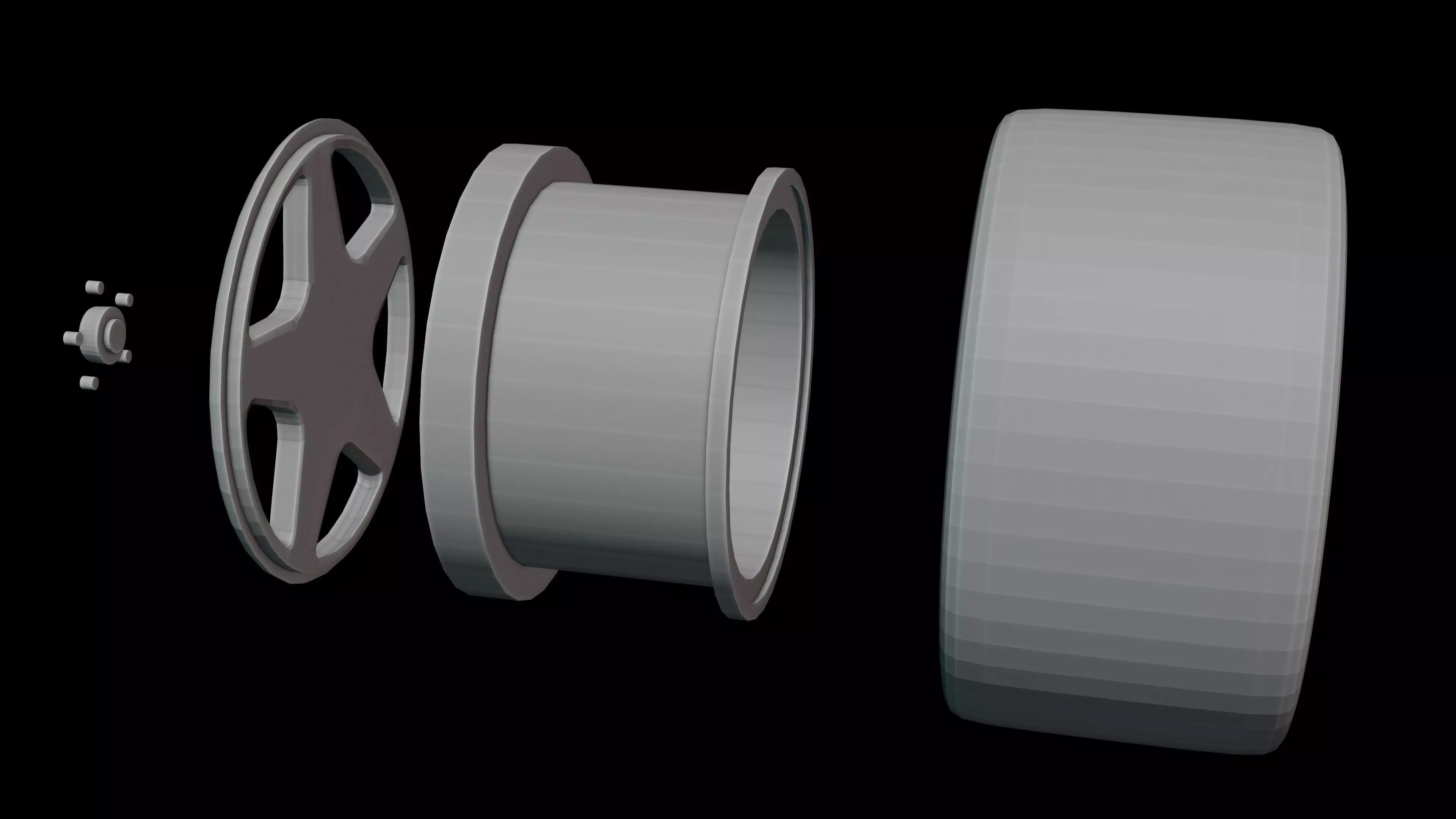 Touring RC Car Sport Rally Wheel 3D print model_2