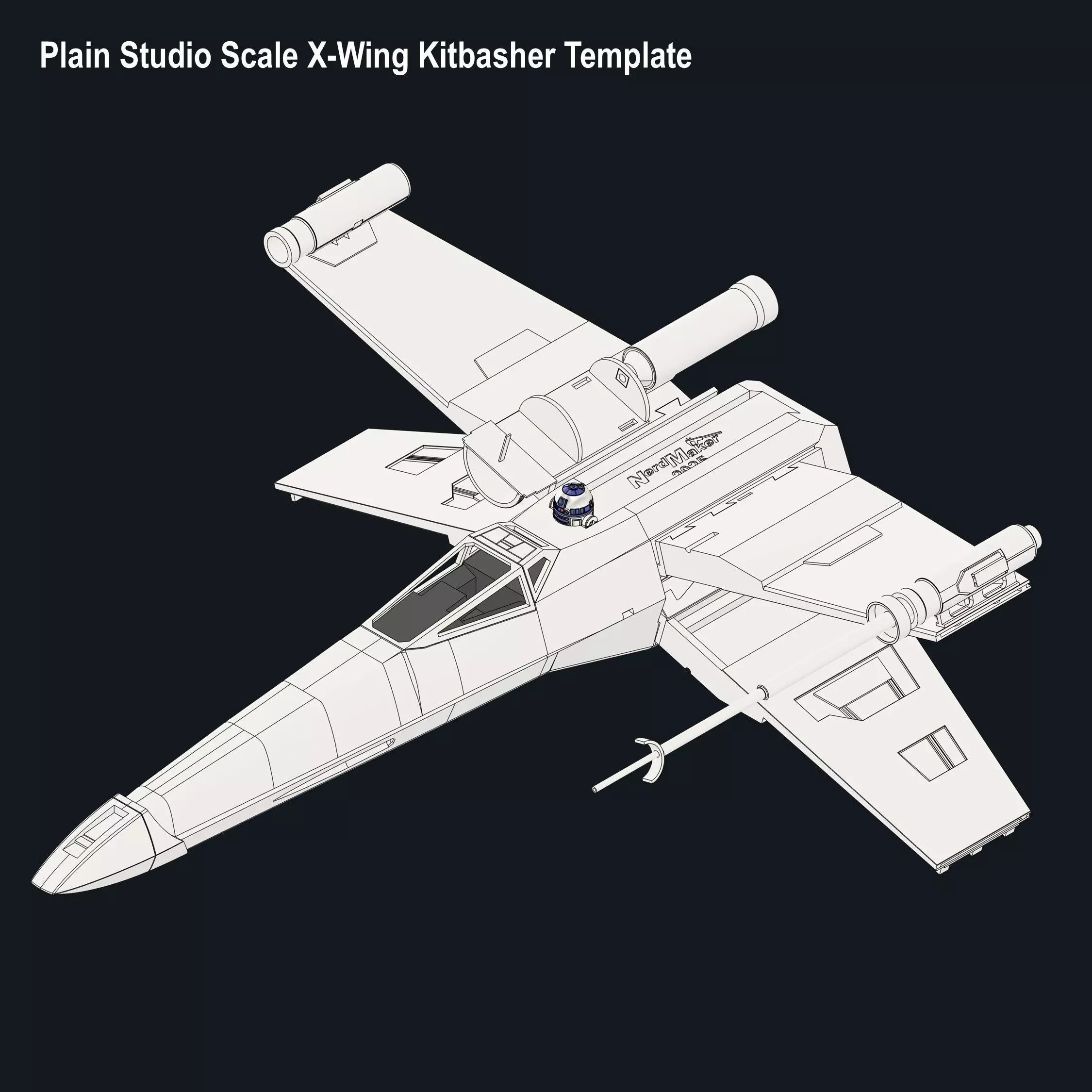 Studio Scale Model-X Kitbasher Template 3D print model_1