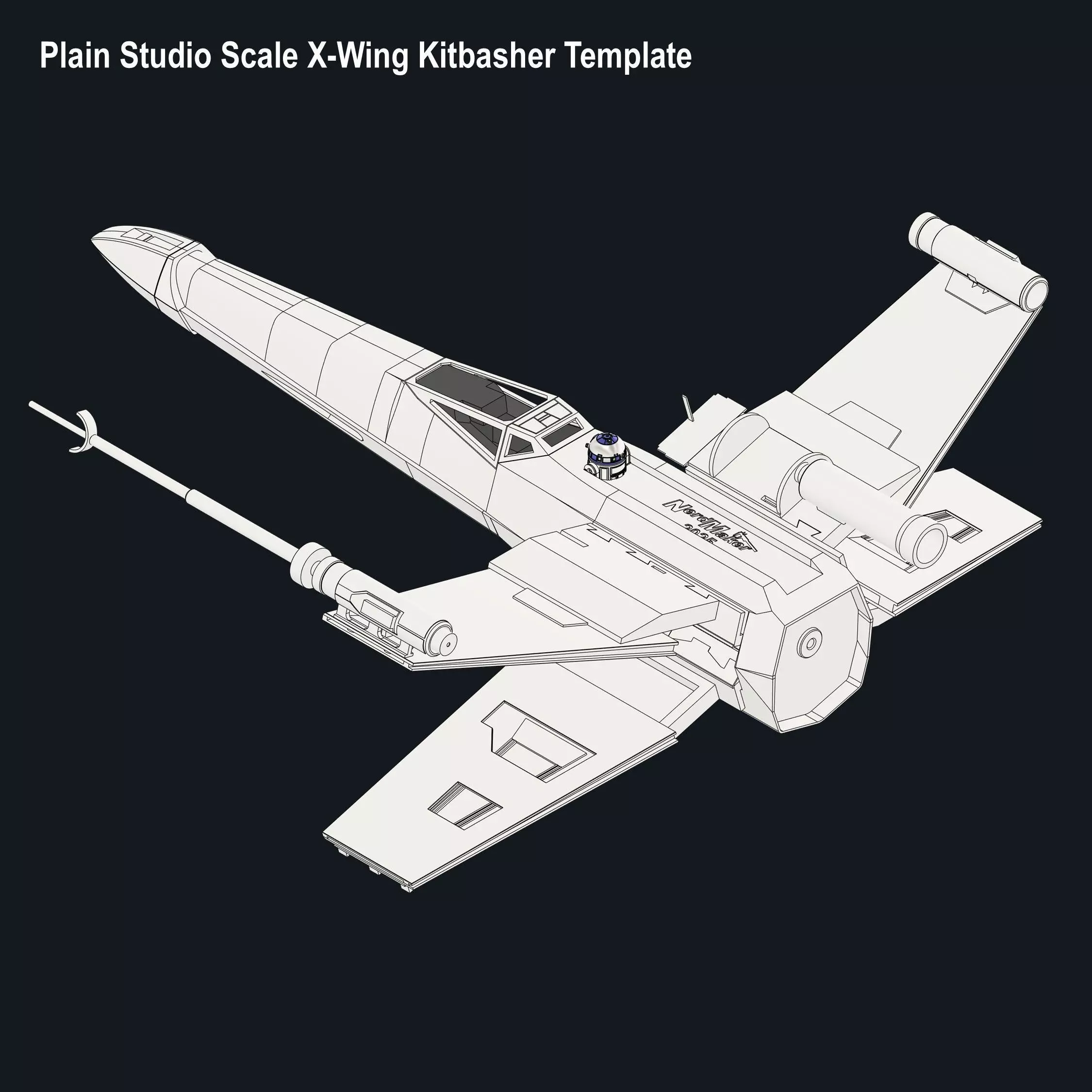 Studio Scale Model-X Kitbasher Template 3D print model_2