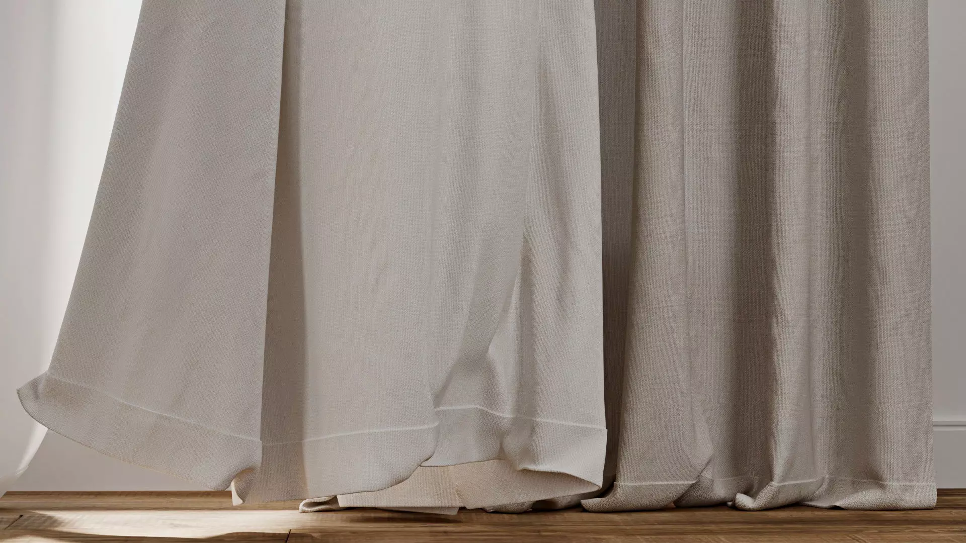 Curtain 003 Wind blowing effect 3D model_6