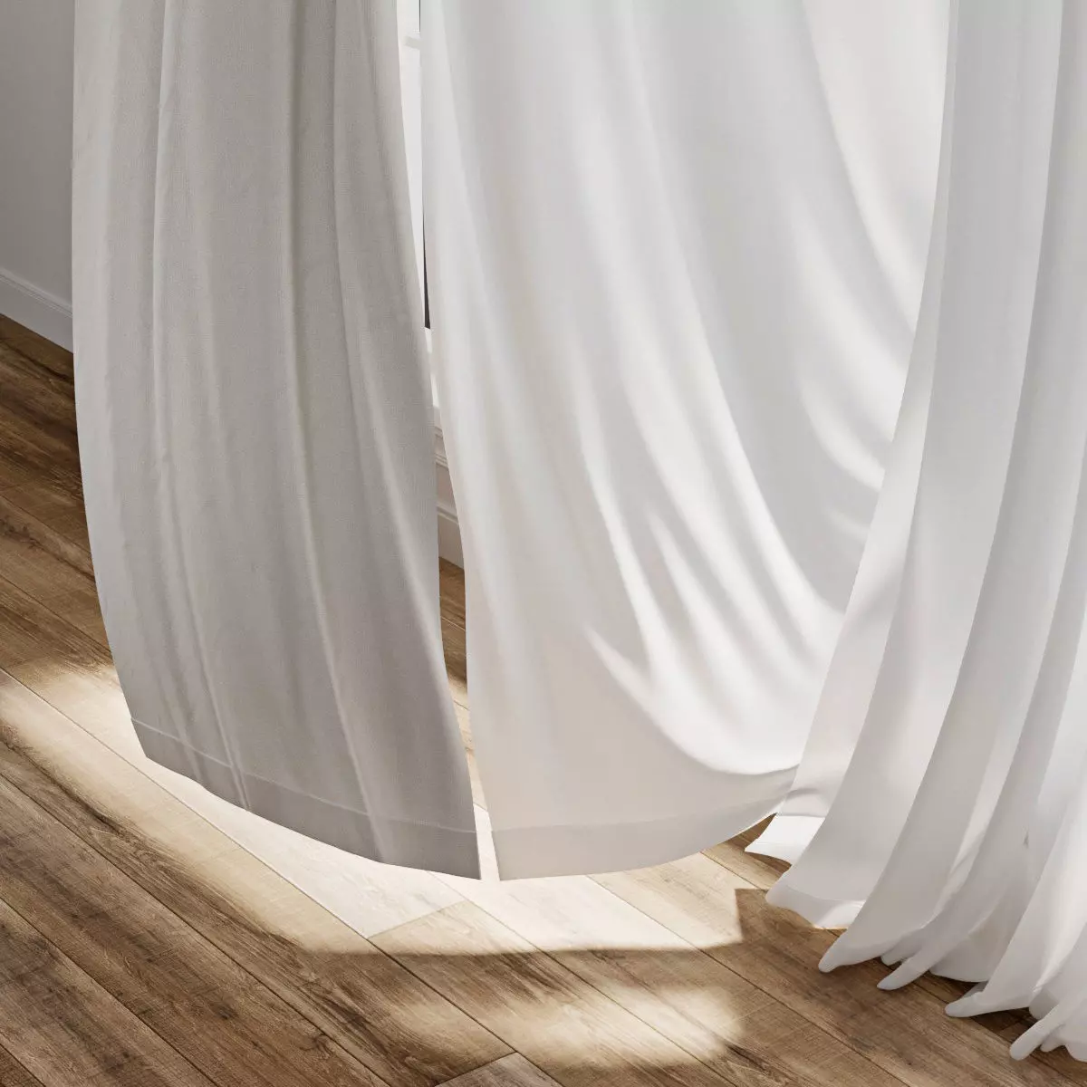 Curtain 003 Wind blowing effect 3D model_3