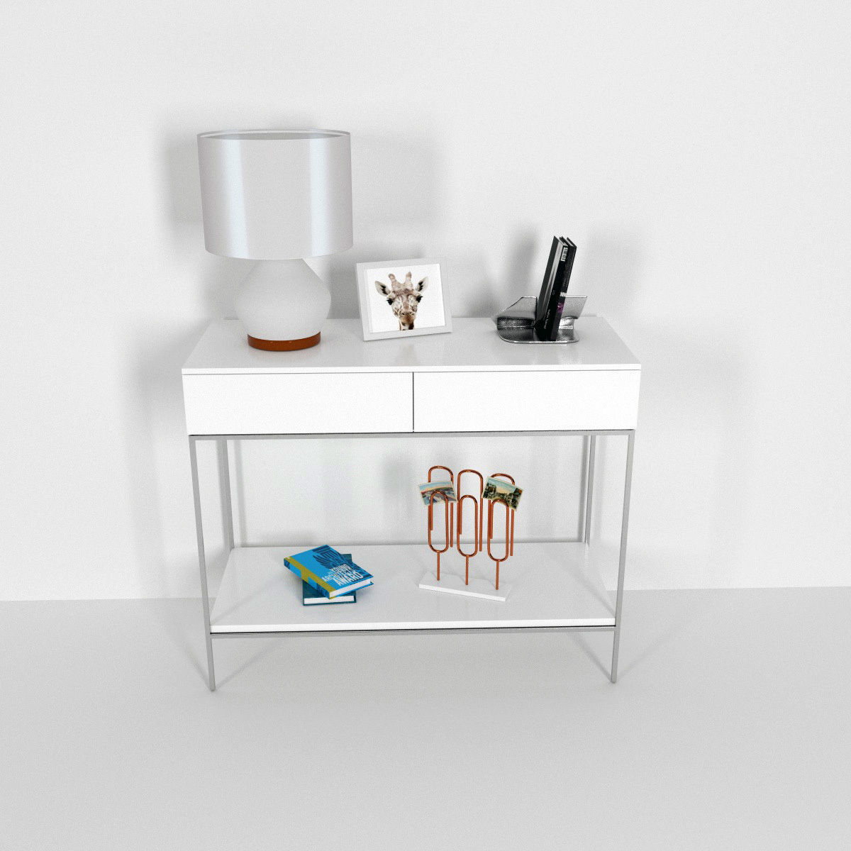 Console with a lamp 3D model_2