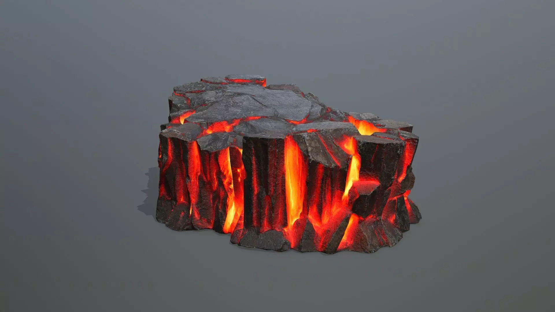 lava rocks Low-poly 3D model_2
