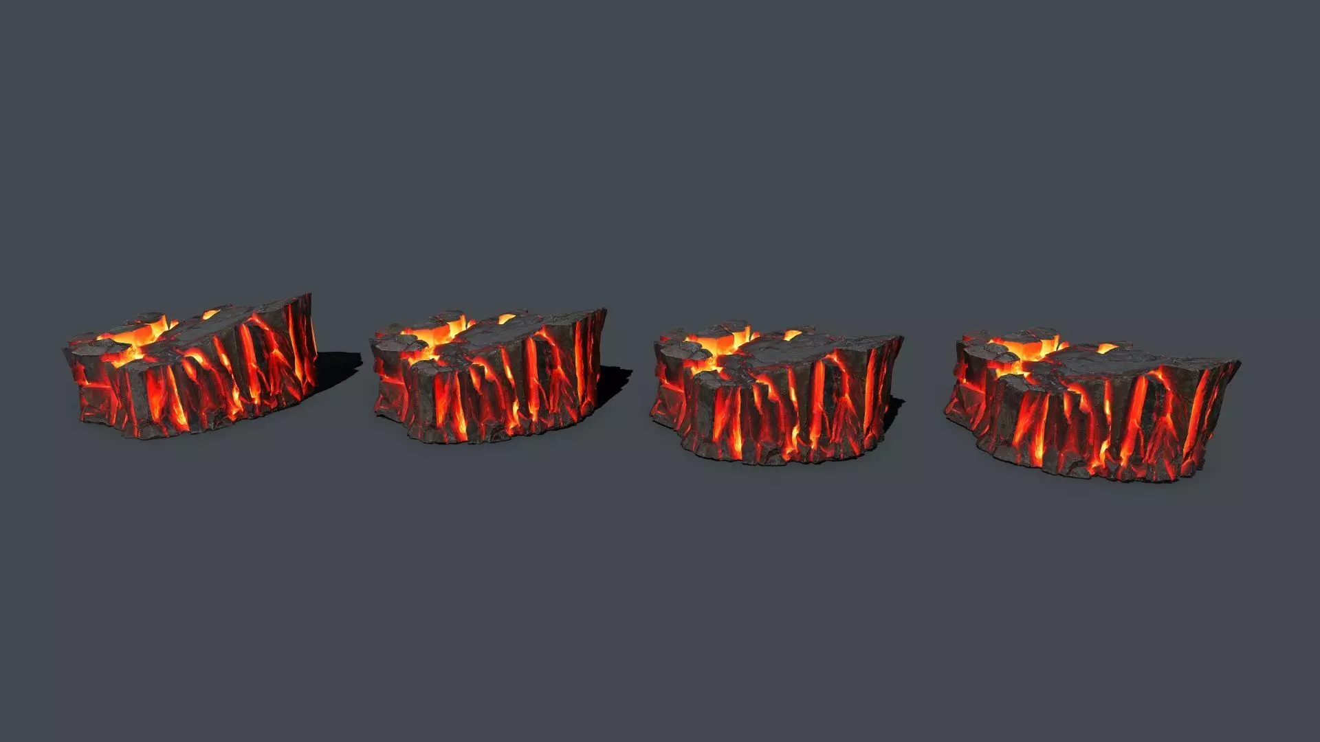 lava rocks Low-poly 3D model_13