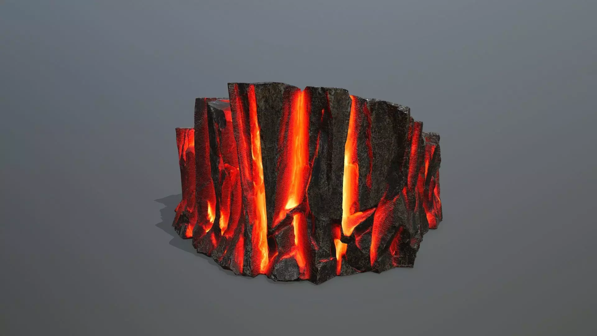 lava rocks Low-poly 3D model_6