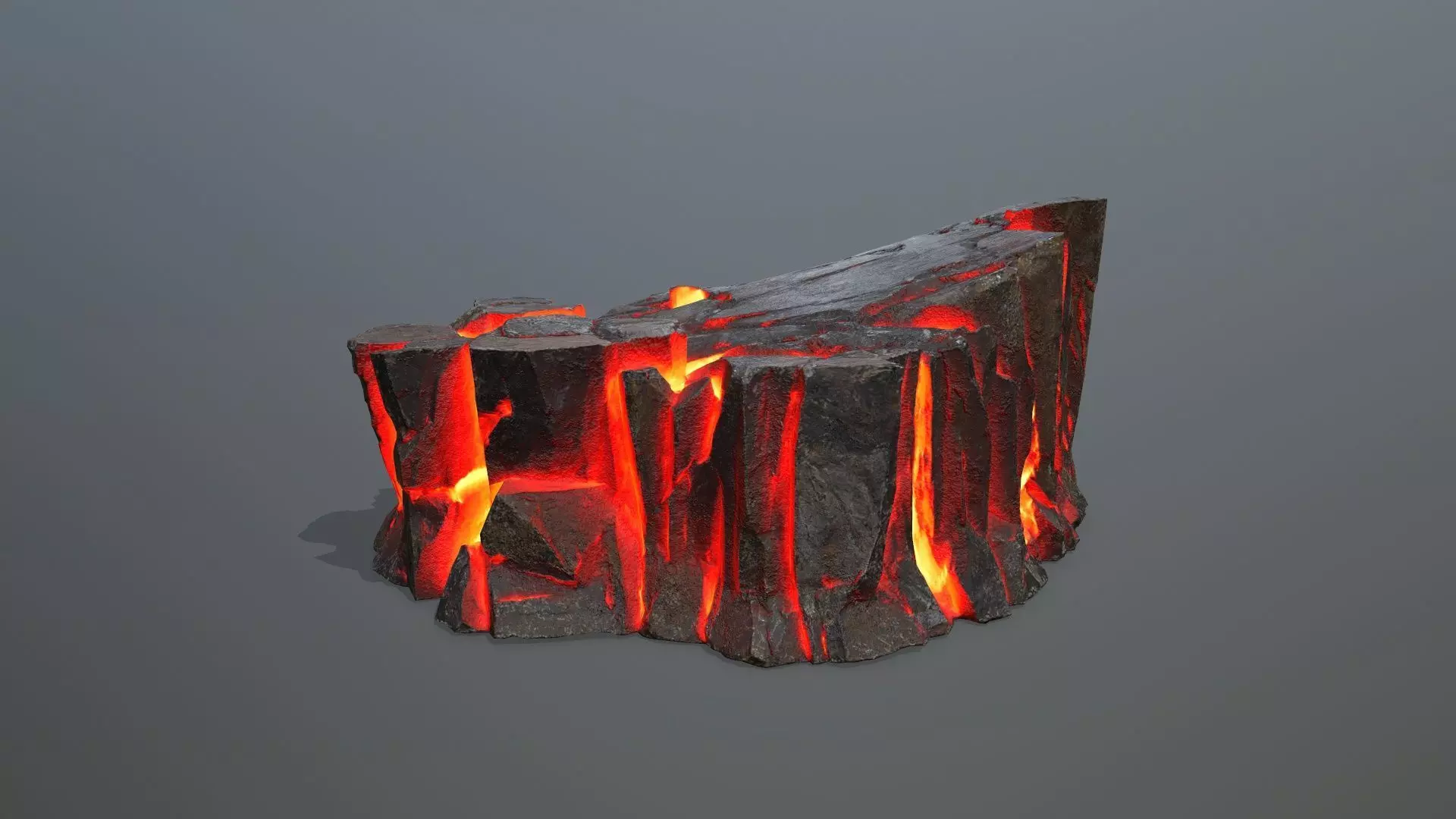 lava rocks Low-poly 3D model_4