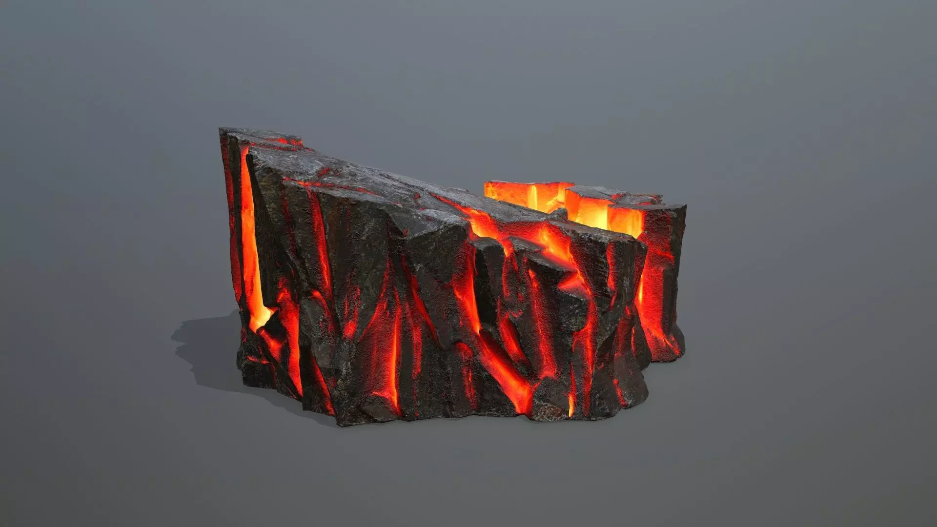 lava rocks Low-poly 3D model_7