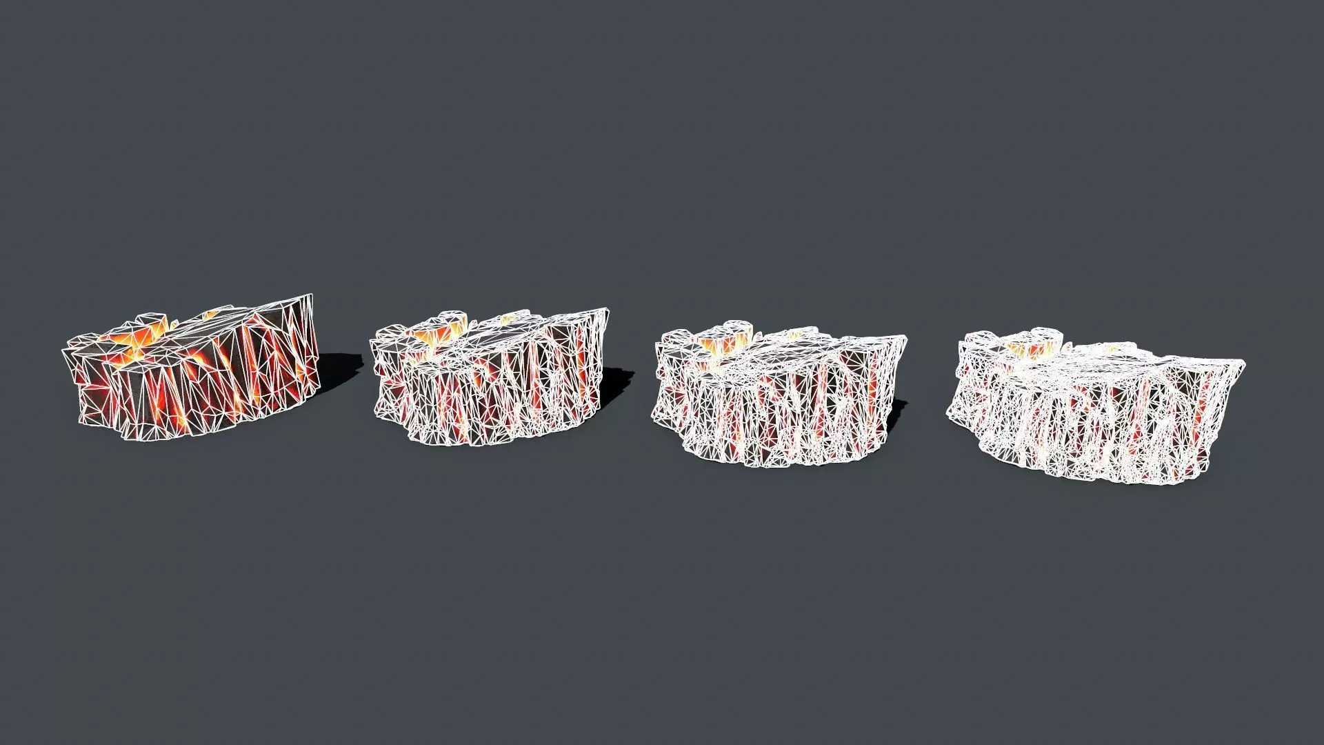lava rocks Low-poly 3D model_14