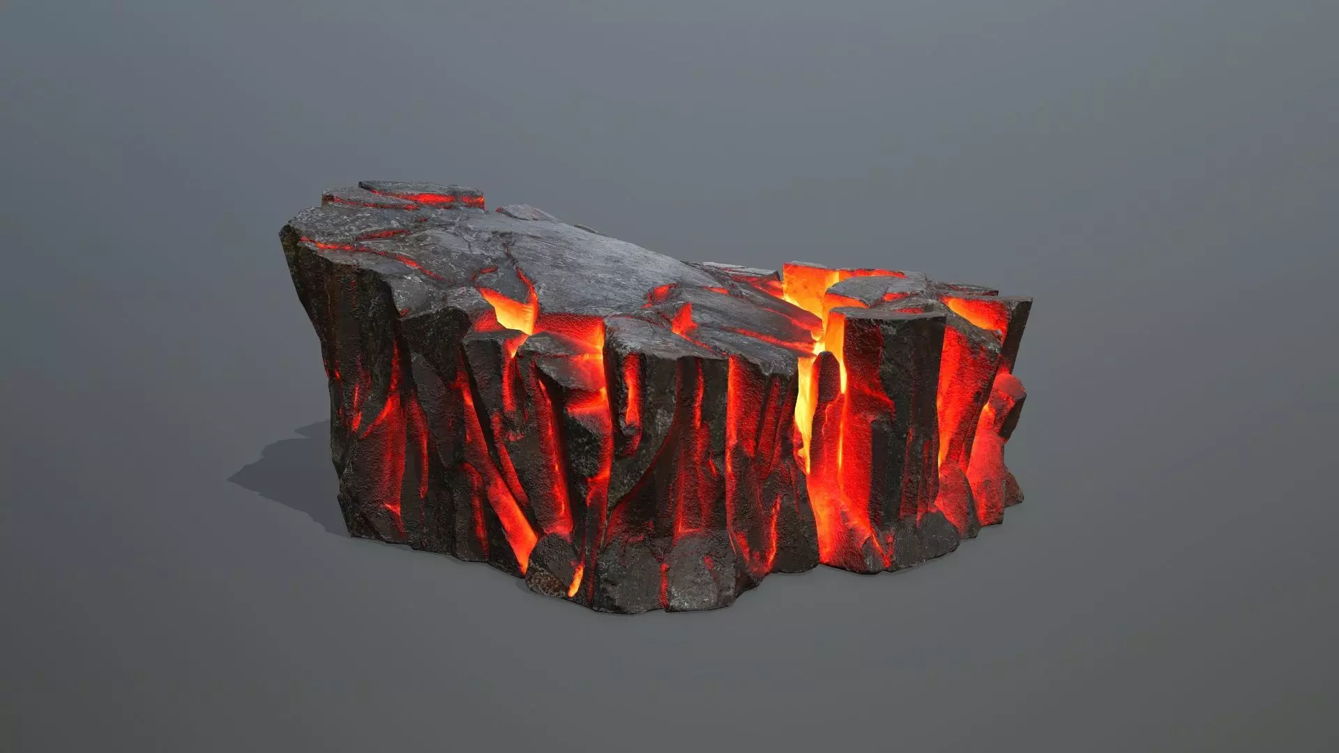 lava rocks Low-poly 3D model_1