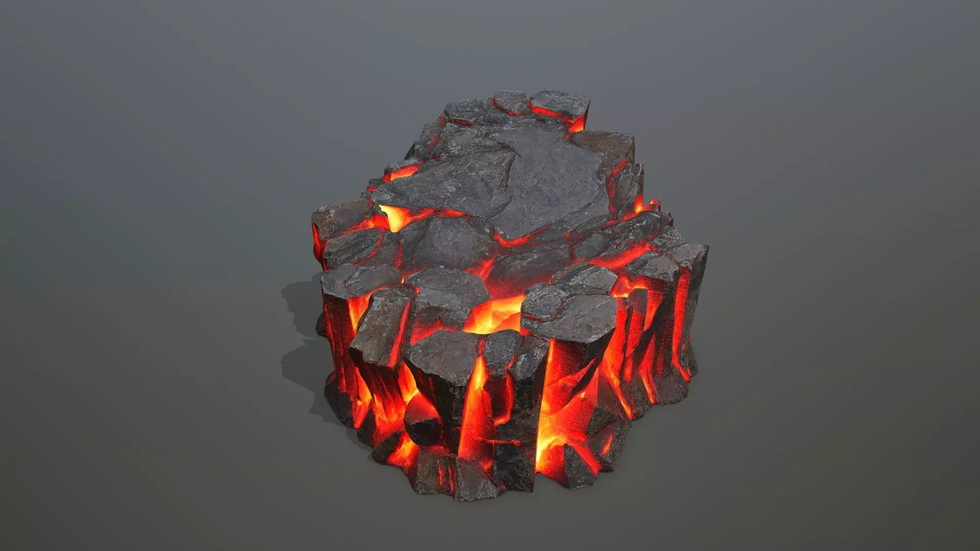 lava rocks Low-poly 3D model_12