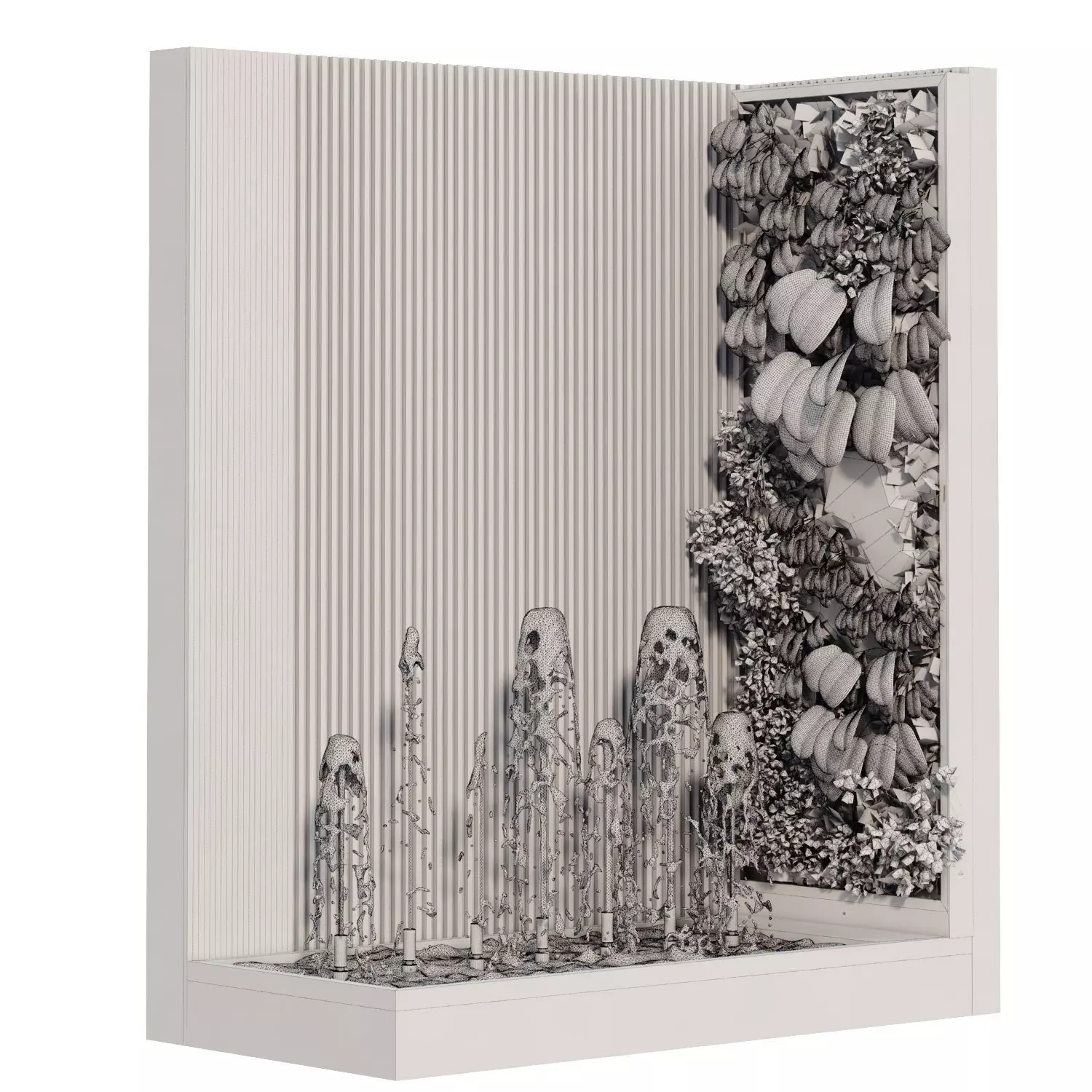 vertical plant with Fountain set 651 3D model_4