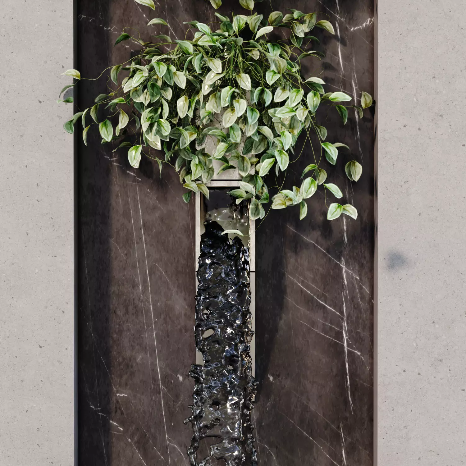 vertical plant with Fountain set 652 3D model_3