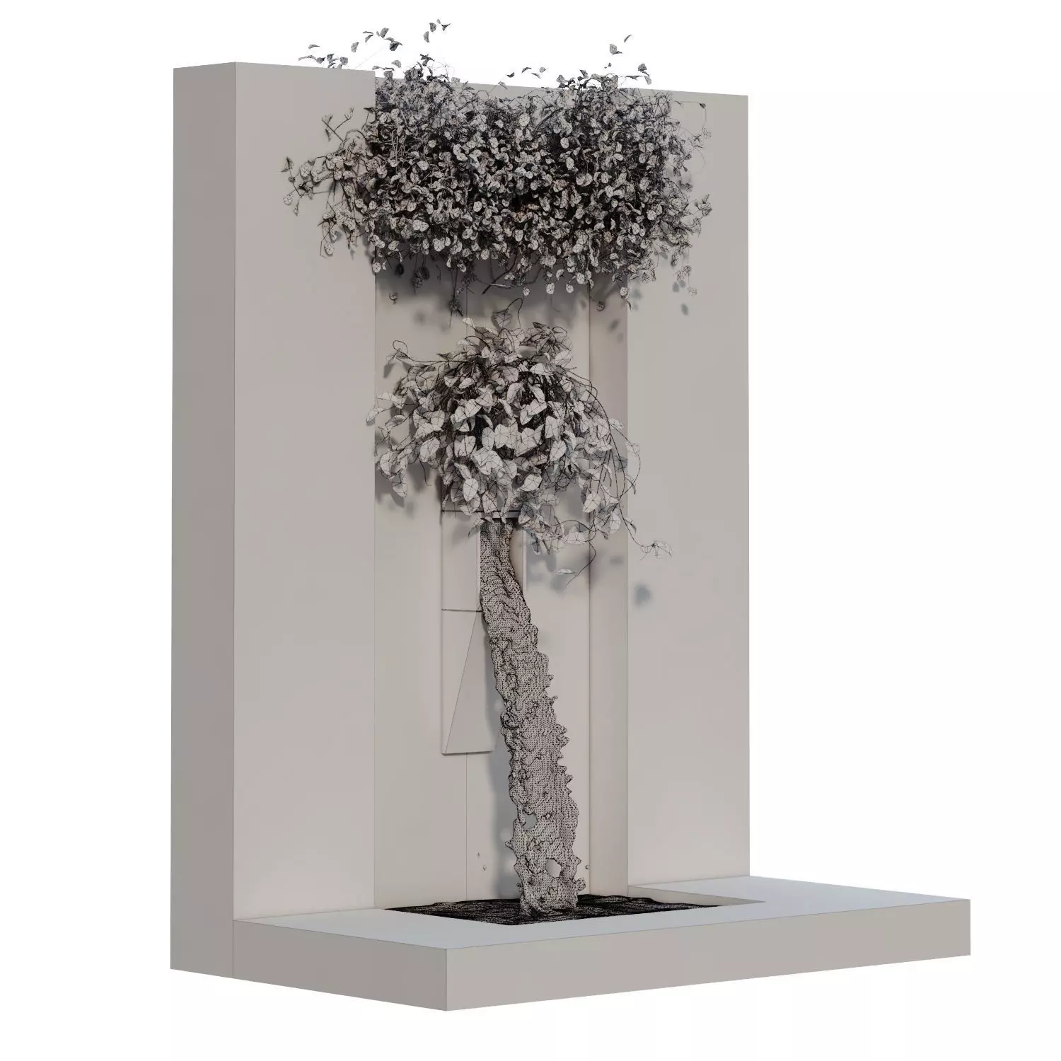 vertical plant with Fountain set 652 3D model_4