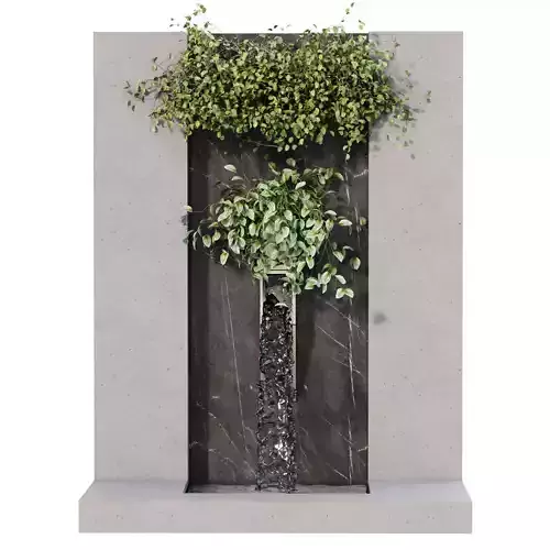 vertical plant with Fountain set 652 3D model vertical plant with Fountain set 652 3D model