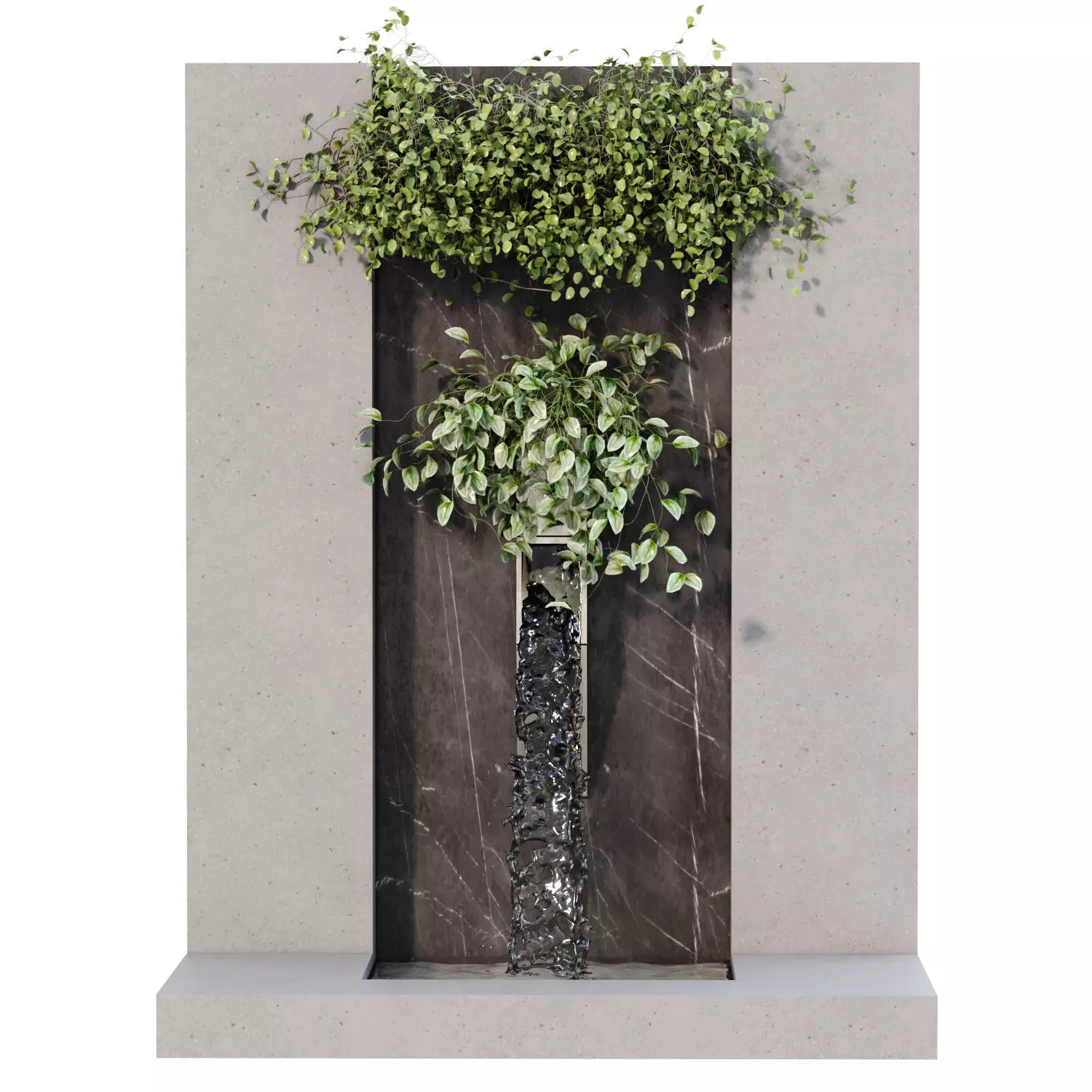 vertical plant with Fountain set 652 3D model_0