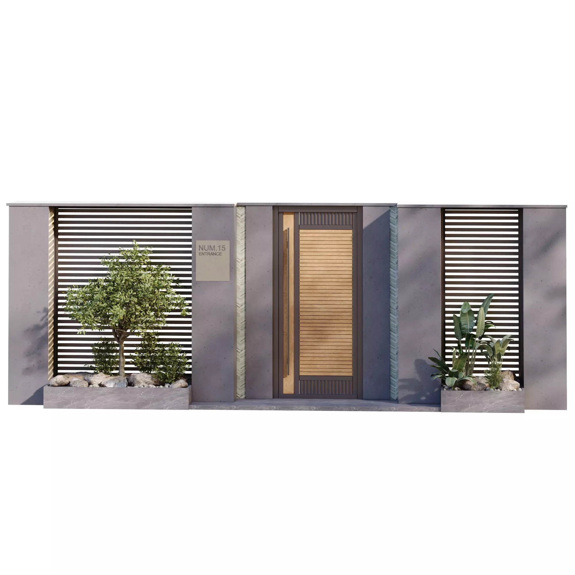 Entrance with plant green set 680 3D model_4