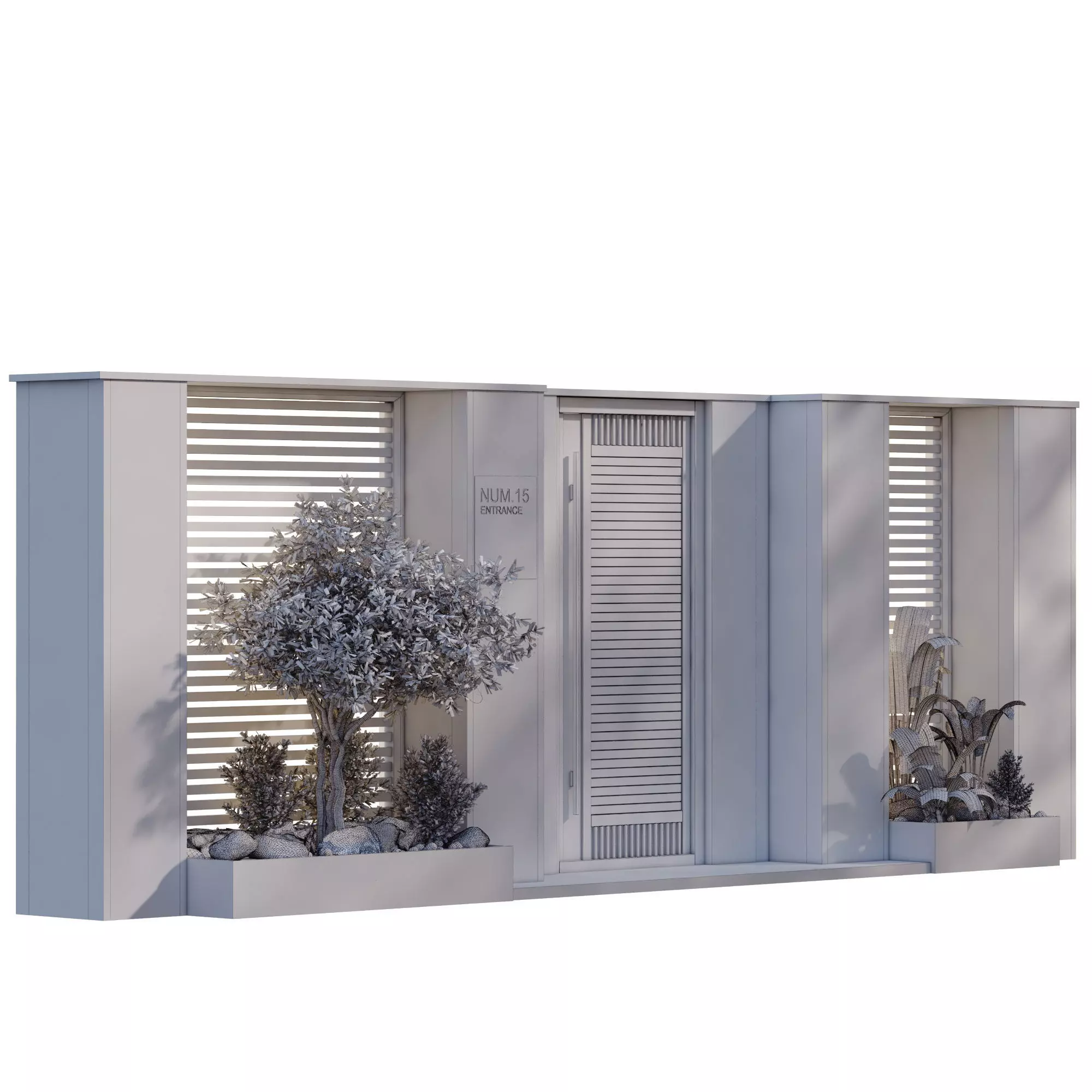 Entrance with plant green set 680 3D model_5