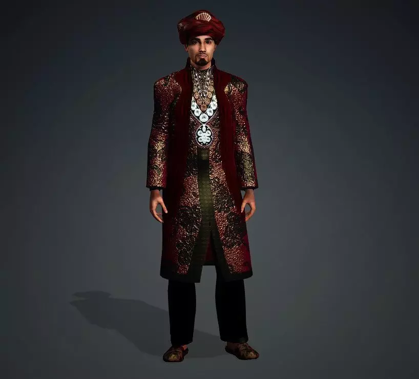 pack Hindi man and texture 3D model_1